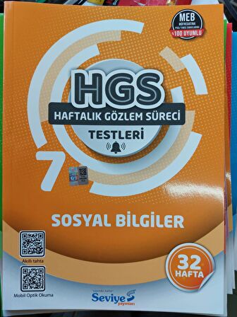 SEVİYE YAYINLARI 7.SINIFSOSYAL BİLGİLER  HGS( HAFTALIK GÖZLEM SÜRECİ) TESTLERİ 32 HAFTA